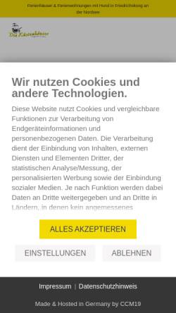 Vorschau der mobilen Webseite www.ferienhaus-friedrichskoog-spitze.de, Ferienhaus Familie von der Geest