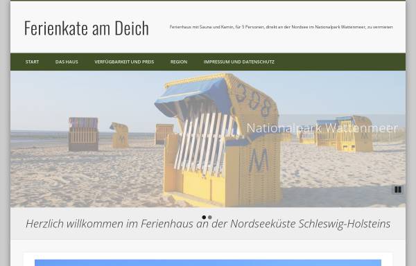 Vorschau von www.sh-nordsee-urlaub.de, Ferienkate am Deich