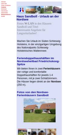Vorschau der mobilen Webseite papfred.alfahosting.org, Ferienhaus Sandboll
