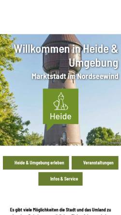 Vorschau der mobilen Webseite www.heide-nordsee.de, Heide Stadtmarketing GmbH