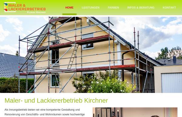 Vorschau von www.kirchner-malereibetrieb.de, Maler- und Lackiererbetrieb Peter Kirchner