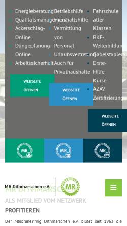 Vorschau der mobilen Webseite www.mr-dithmarschen.de, MR Dithmarschen e.V.