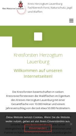 Vorschau der mobilen Webseite www.kreisforst.de, Amt für Kreisforsten