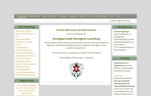 Vorschau von www.kjs-herzogtum-lauenburg.de, Kreisjägerschaft Herzogtum Lauenburg