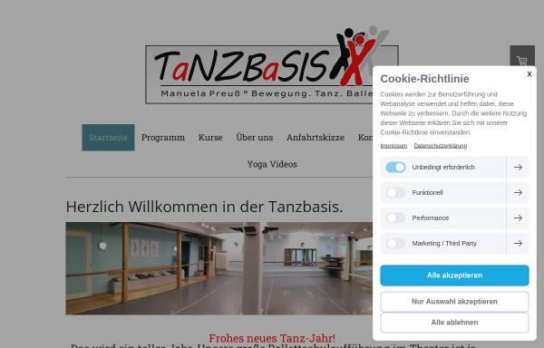 Vorschau von www.tanzbasis.de, Tanzbasis, Manuela Preuß