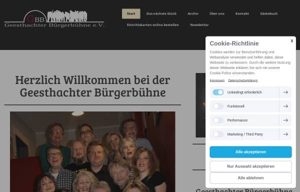 Vorschau von www.geesthachter-buergerbuehne.de, Geesthachter Bürgerbühne