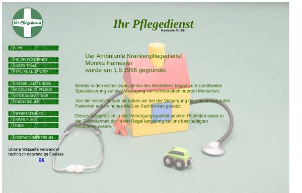Vorschau von www.pflege-h.de, Praxis für Ergotherapie Monika Hamester GmbH