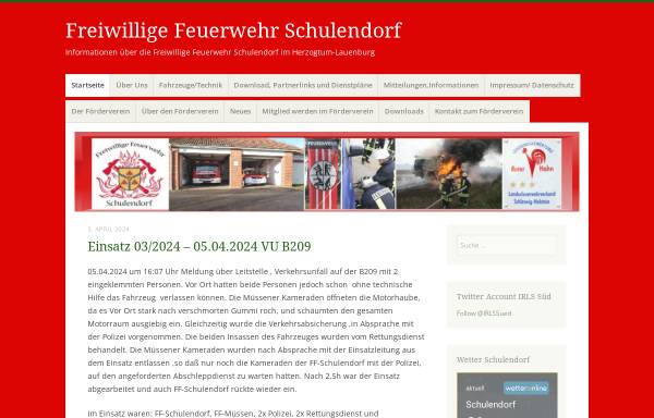Vorschau von ff-schulendorf.de, Freiwillige Feuerwehr Schulendorf
