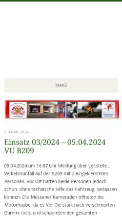 Vorschau der mobilen Webseite ff-schulendorf.de, Freiwillige Feuerwehr Schulendorf