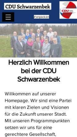 Vorschau der mobilen Webseite cdu-schwarzenbek.de, CDU Schwarzenbek