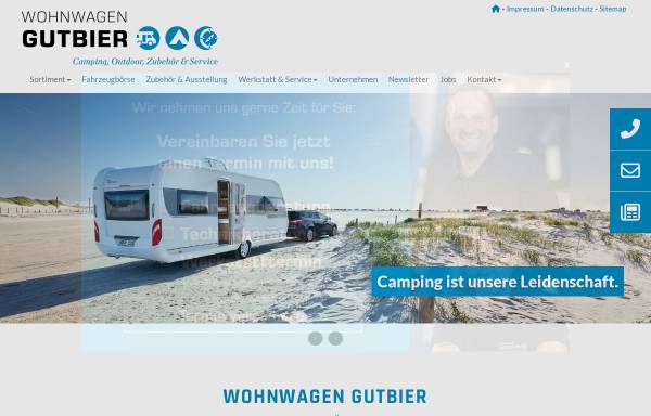 Vorschau von www.wohnwagen-gutbier.de, Wohnwagen Gutbier GmbH & Co KG