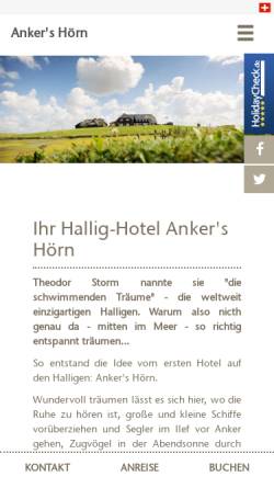 Vorschau der mobilen Webseite www.ankers-hoern.de, Anker's Hörn, Familie Karau