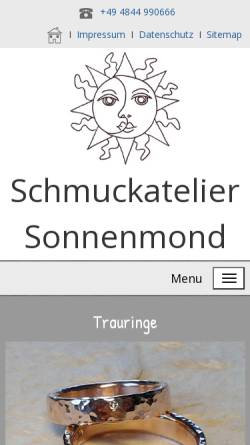 Vorschau der mobilen Webseite www.pellwormer-trauringe.de, Goldschmiedin Frauke Poche-Nommsen
