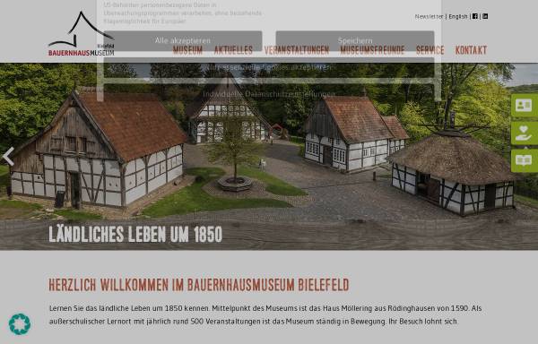 Vorschau von www.bielefelder-bauernhausmuseum.de, Bielefelder Bauernhaus-Museum gGmbH