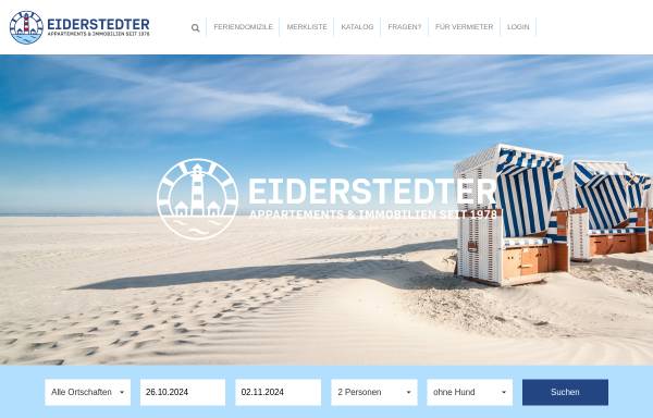 Vorschau von www.eiderstedter.de, Eiderstedter Appartement-Vermittlung GmbH