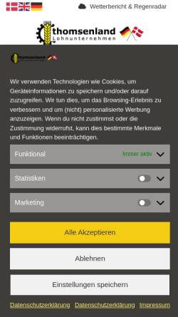Vorschau der mobilen Webseite www.gruenheu.de, H.Thomsen - Landtechnische Dienstleistungen