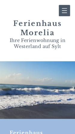 Vorschau der mobilen Webseite www.morelia-sylt.de, Ferienhaus Morelia