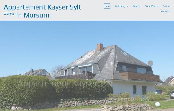 Vorschau von www.syltmorsum.de, Appartement Kayser