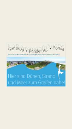 Vorschau der mobilen Webseite www.hennig-sylt.de, Appartementhäuser Ilonka - Bonanza - Ponderosa