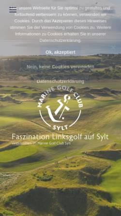 Vorschau der mobilen Webseite www.sylt-golf.de, Marine Golf Club Sylt