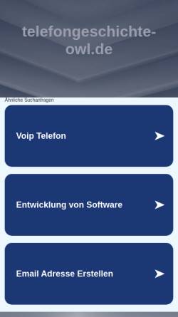 Vorschau der mobilen Webseite www.telefongeschichte-owl.de, Freunde historischer Fernmeldetechnik Bielefeld e.V.