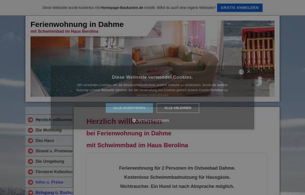 Vorschau von fewo-schwimmbad-dahme-ostsee.de.tl, Ferienwohnung im Haus Berolina