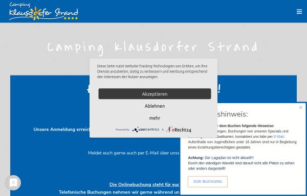 Vorschau von www.camping-klausdorferstrand.de, Campingplatz Kohlhoff am Klausdorfer Strand