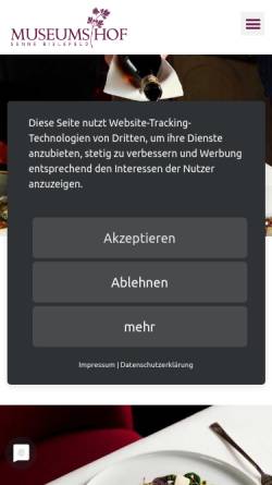 Vorschau der mobilen Webseite museumshof-senne.de, Museumshof Senne