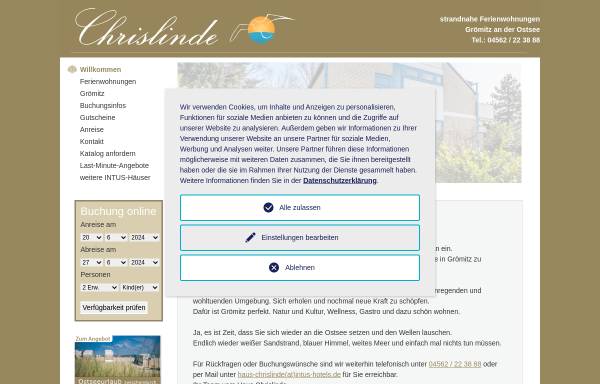 Vorschau von www.haus-chrislinde.de, Ferienhaus Chrislinde