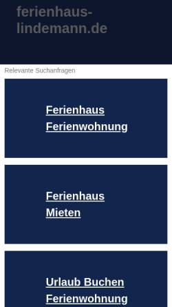 Vorschau der mobilen Webseite www.ferienhaus-lindemann.de, Ferienhaus Lindemann