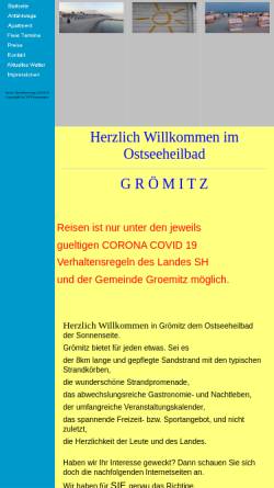Vorschau der mobilen Webseite www.ostsee-fewo-groemitz.de, Ferienhaus Residenz Villa am Meer, Jutta Ziegler