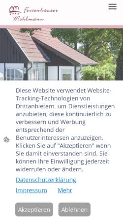 Vorschau der mobilen Webseite www.ferienhaeuser-moehlmann.de, Ferienhäuser Möhlmann