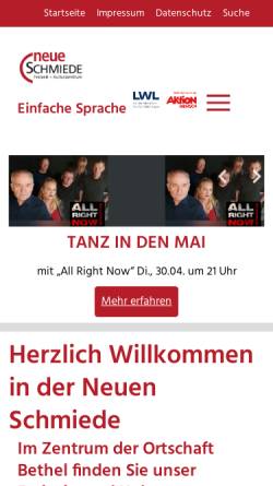 Vorschau der mobilen Webseite www.neue-schmiede.de, Neue Schmiede