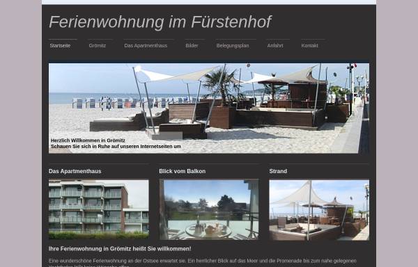 Vorschau von www.ferienwohnung-groemitz-ostsee.de, Ferienwohnung Familie Marita Lemke-Matthies
