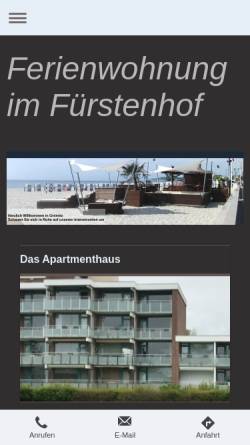 Vorschau der mobilen Webseite www.ferienwohnung-groemitz-ostsee.de, Ferienwohnung Familie Marita Lemke-Matthies
