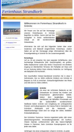 Vorschau der mobilen Webseite www.strandkorb-groemitz.de, Ferienhaus Strandkorb