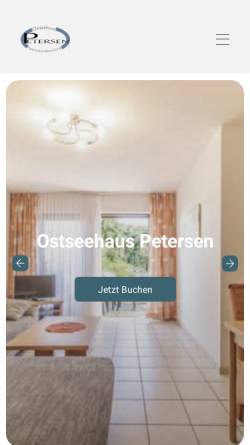 Vorschau der mobilen Webseite www.ostseehaus-petersen.de, Ostseehaus Petersen