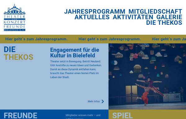 Vorschau von www.theko-bielefeld.de, Theater- und Konzertfreunde Bielefeld e.V.