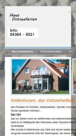 Vorschau der mobilen Webseite www.haus-ostseeferien.de, Ferienhaus Egon und Sigrid Hohmann
