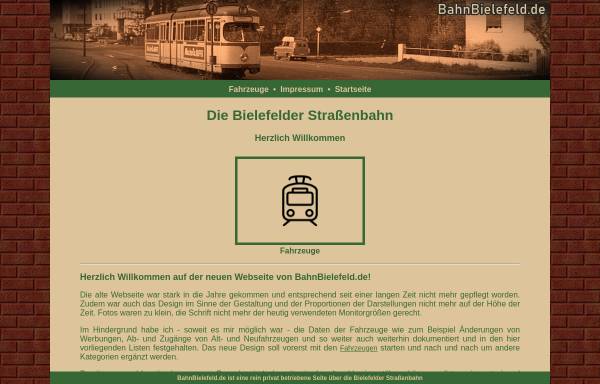 Vorschau von www.bahnbielefeld.de, BahnBielefeld.de - Die Bielefelder Straßenbahn