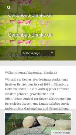 Vorschau der mobilen Webseite www.gartenbau-ehmke.de, Gartenbau Ehmke
