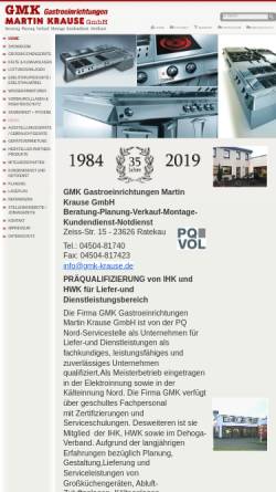 Vorschau der mobilen Webseite gmk-krause.de, GMK Gastroeinrichtungen Martin Krause GmbH