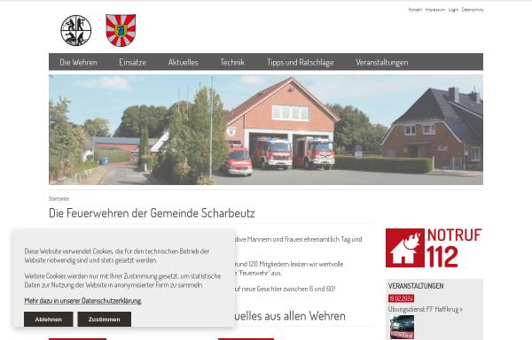 Vorschau von www.feuerwehren-gemeinde-scharbeutz.de, Feuerwehren der Gemeinde Scharbeutz