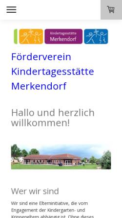 Vorschau der mobilen Webseite www.foerderverein-kita-merkendorf.de, Förderverein für den Kindergarten Merkendorf e.V.