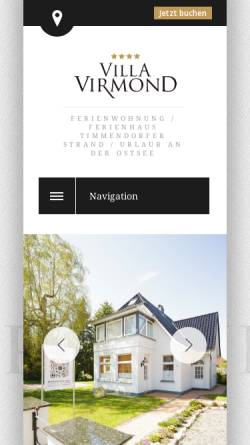 Vorschau der mobilen Webseite villa-virmond-timmendorf.de, Villa Virmond