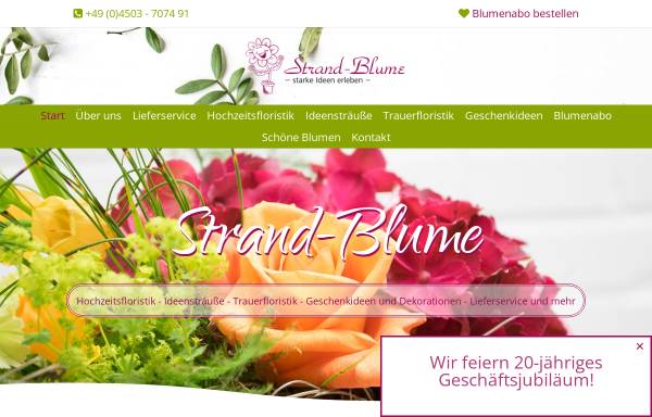 Vorschau von www.strandblume.de, Strand-Blume