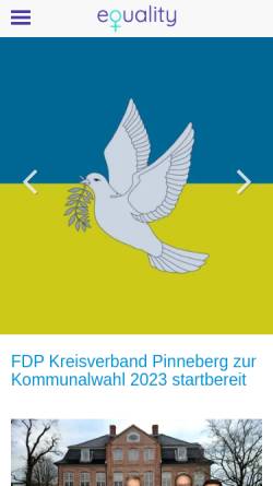Vorschau der mobilen Webseite www.fdp-pi.de, FDP Kreisverband Pinneberg