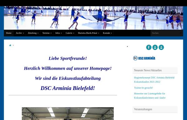 Vorschau von www.arminia-eiskunstlauf.de, Eiskunstlauf im DSC Arminia Bielefeld
