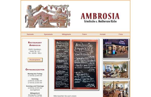 Vorschau von www.restaurant-ambrosia-quickborn.de, Restaurant Ambrosia