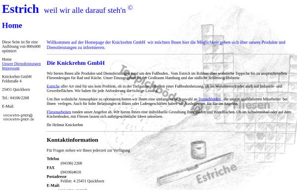 Vorschau von www.knickrehm-gmbh.de, Knickrehm GmbH